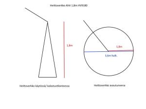 Heittoverkko silmäkoko 9mm säde 1,8m valkoinen